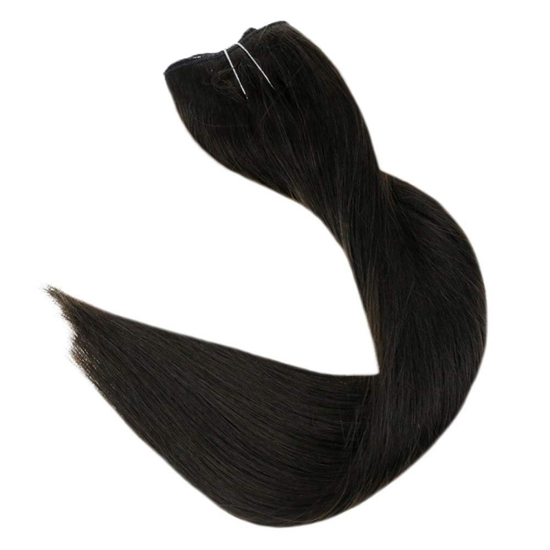 Halo-Echthaarverlängerung, 100 g, Schwarz #1B, unsichtbare Halo-Haarverlängerung