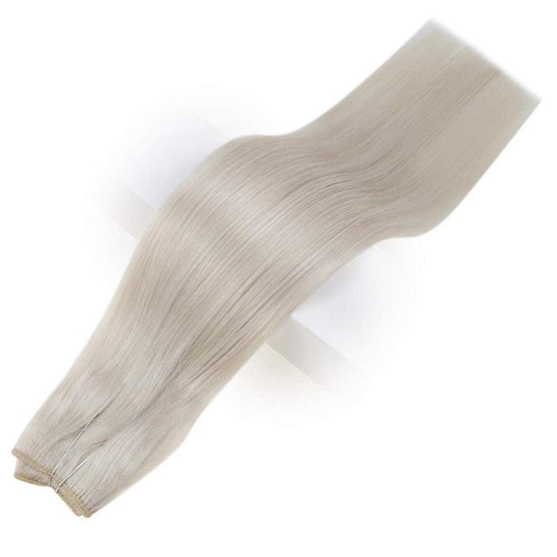 Halo-Echthaarverlängerungen, Eisblond #1000, unsichtbare Halo-Haarverlängerung