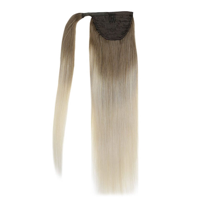 Echthaar-Pferdeschwanz-Extensions Balayage Nr. 8/60 zum Anklipsen, 100 g