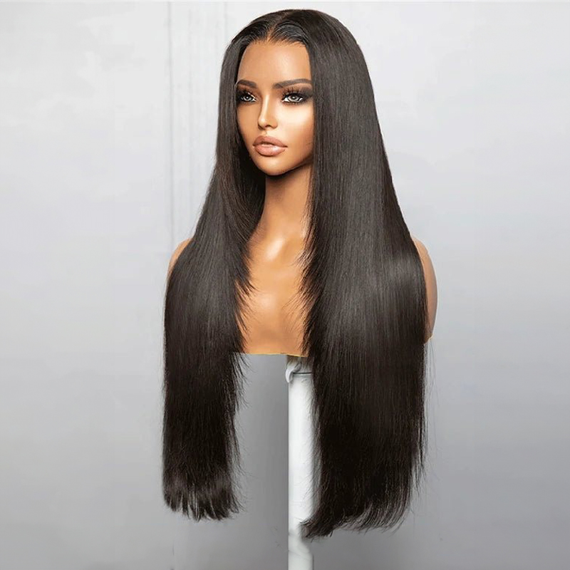 Lace Front 13X4 HD Layered Cut Vorgezupfte Clueless Lace Perücke natürliche Farbe