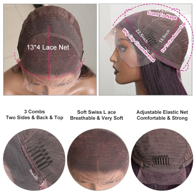 Locker gewellte 13x4 Spitzenfront-Perücke mit tiefem Scheitel, vorgezupft mit Babyhaar
