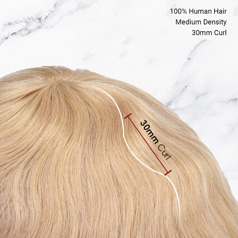Feines Mono-Toupet-Haarteil mit PU-Umfang und Cut-Way-Back-Design
