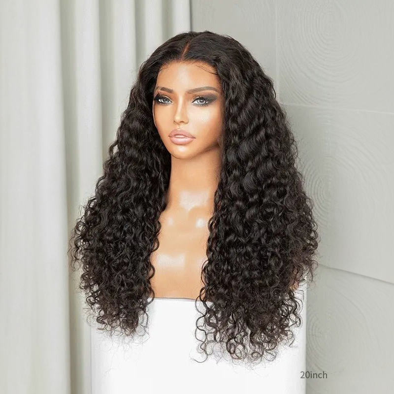 Wasserwelle 13x4 Frontal HD Lace Free Part Long Perücke 100 % Echthaar